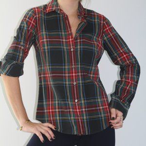 J. Crew Perfect Plaid Button Down in Stewart Plaid